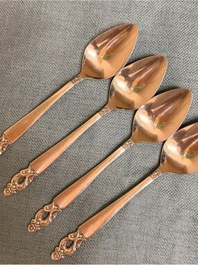 Olaf National Japan Stainless Flatware 4pc Oval Soup Spoons 7.5in